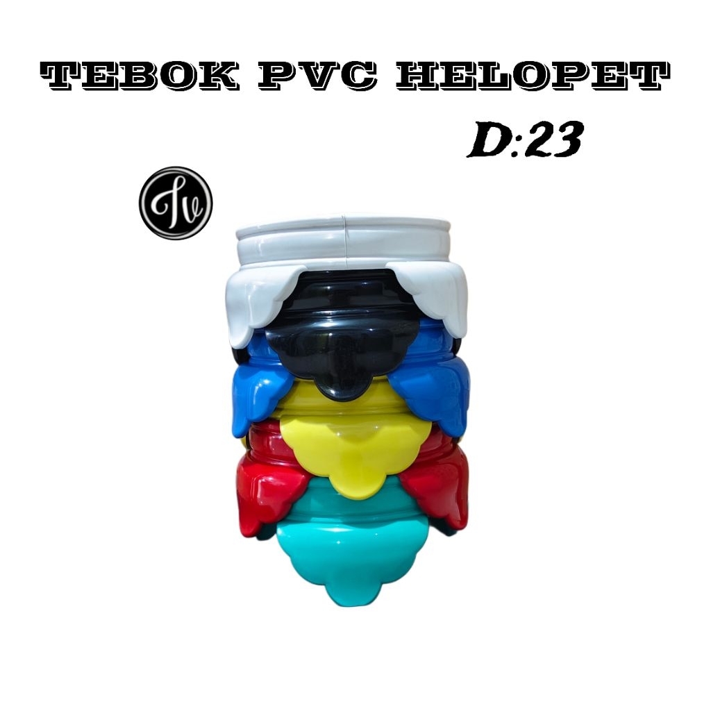 Tebok PVC + Gantungan Pion, Pleci Helopet D23cm