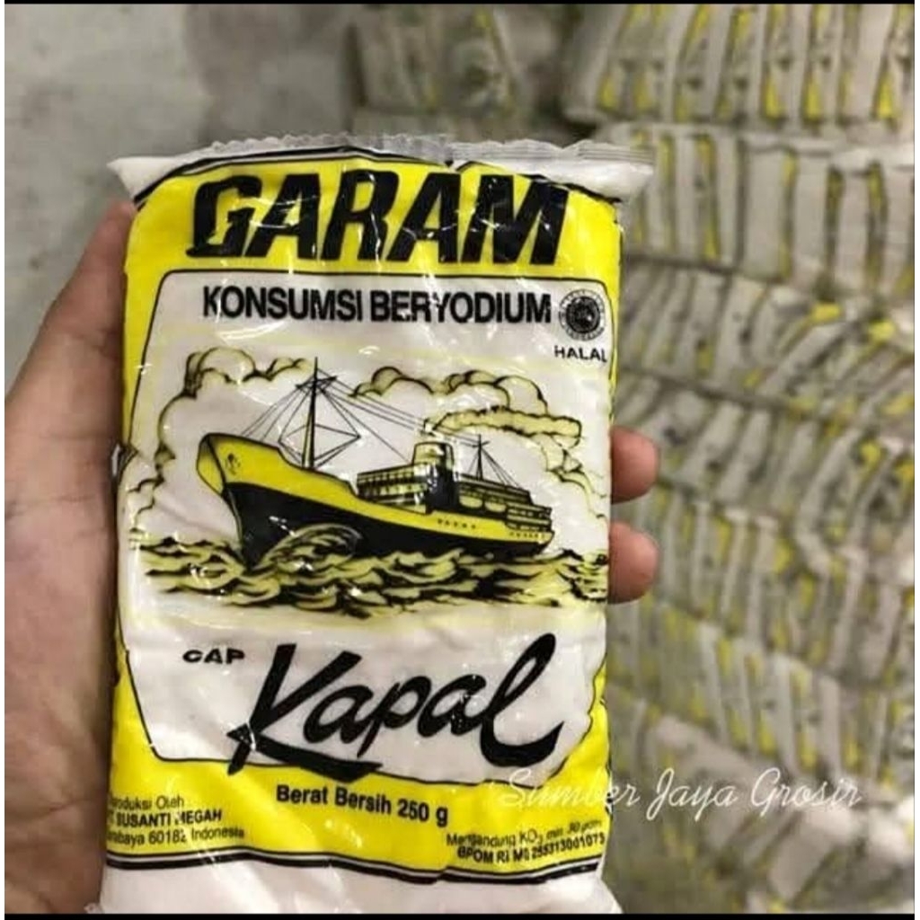

[ 1bal ] Garam cap kapal 250g 1bal isi 20pc
