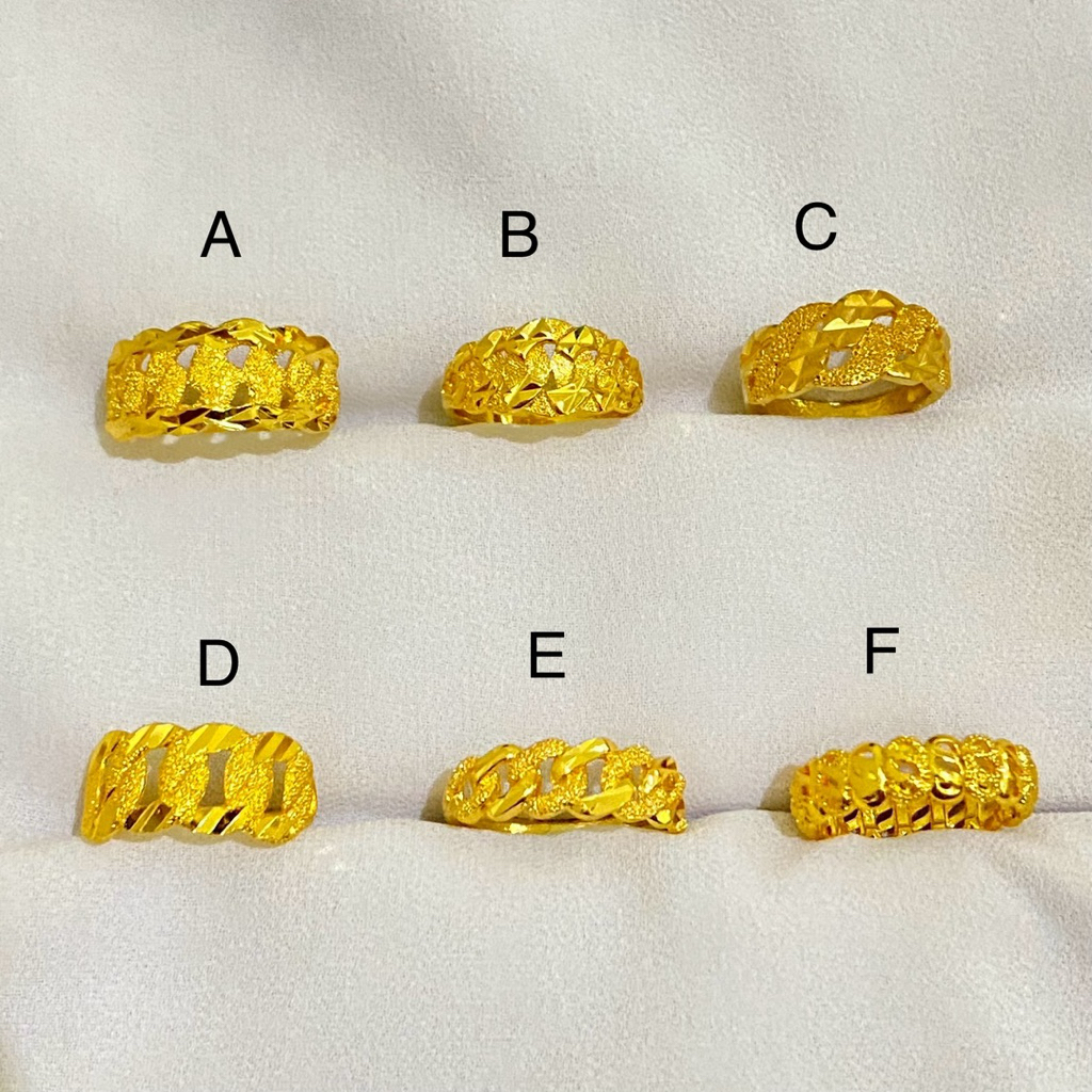 Cincin Rantai Pasir Lapis Emas 24k Impor Anti Karat