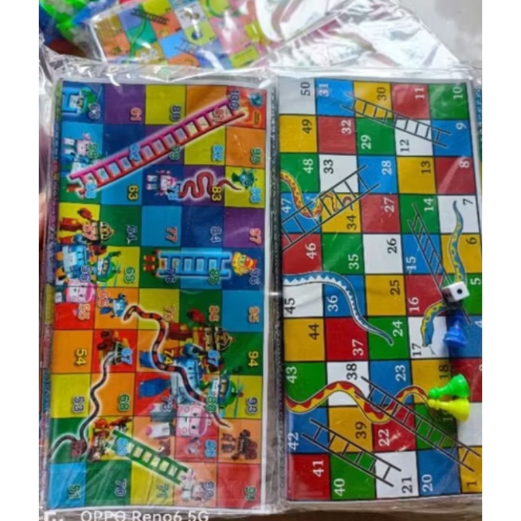 Mainan ular tangga 20*20cm l mainan jadul ular tangga l mainan ular tangga jadul murah