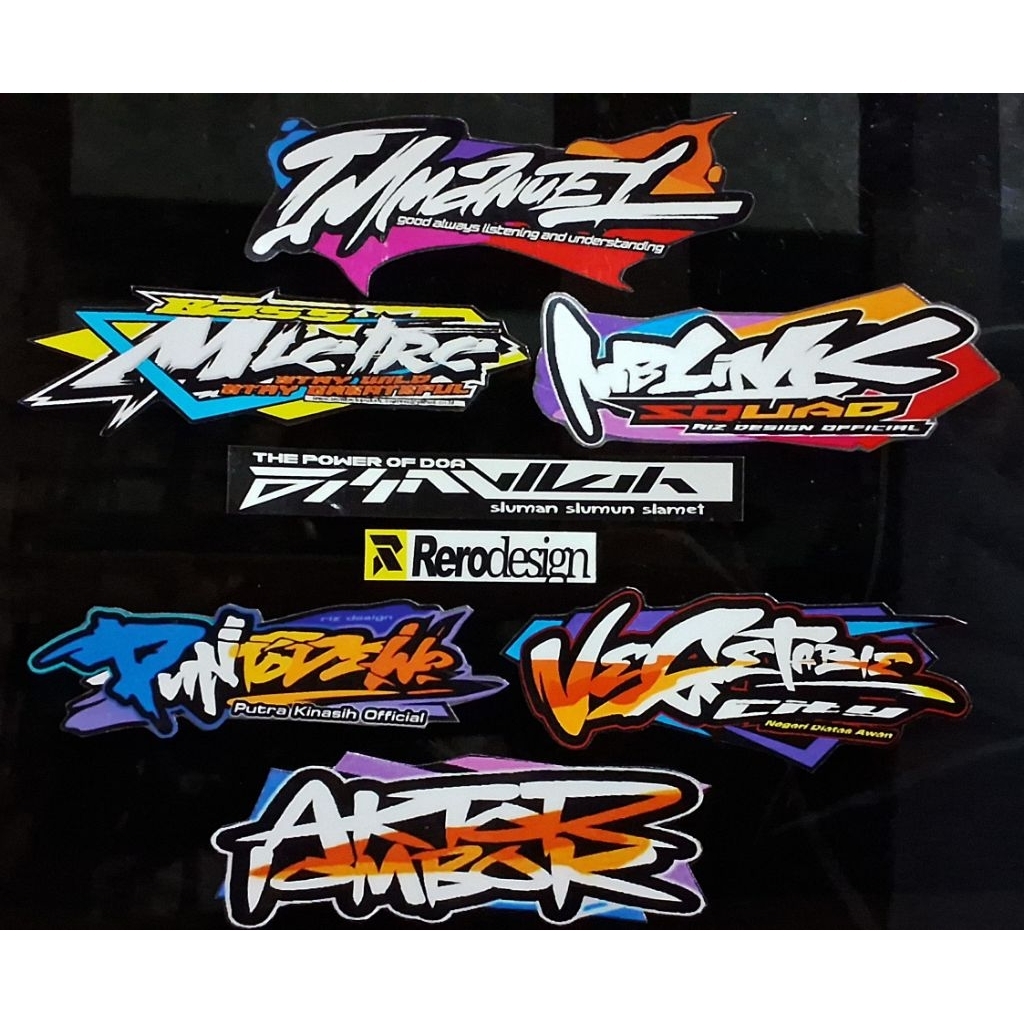 Stiker Nickname/Kabin miniatur truk/L300 PLASTIK