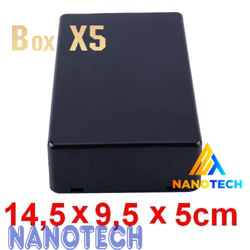 Box plastik Box X5 / Kotak plastik hitam 14,5 x 9,5 x 5cm