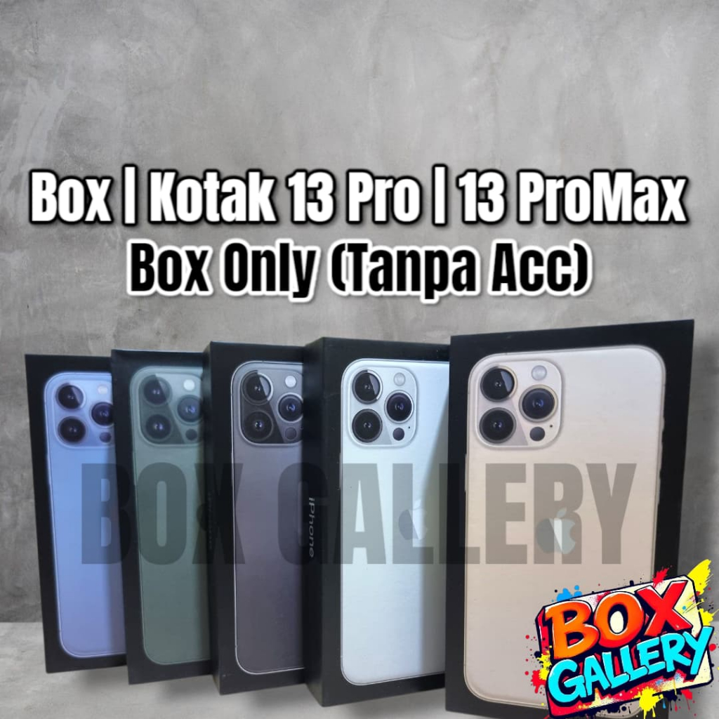 

Box Gallery Dus | Box | Kotak 13 Pro | 13 Pro Max (Tanpa Acc)