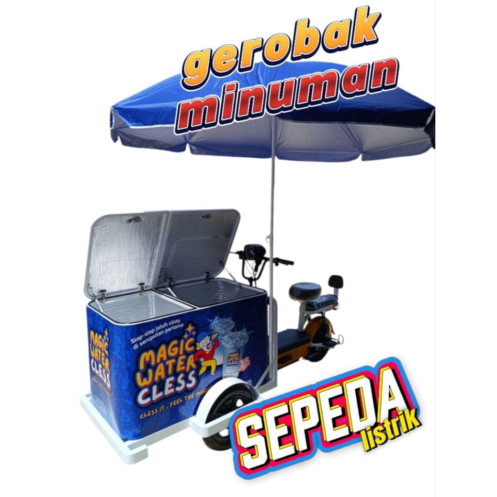 GEROBAK SEPEDA LISTRIK MINUMAN KEKINIAN