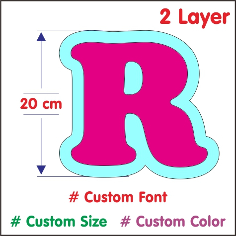 Huruf Abjad Flanel Tinggi 20 cm Pola Huruf Abjad Kain Flanel Serbaguna