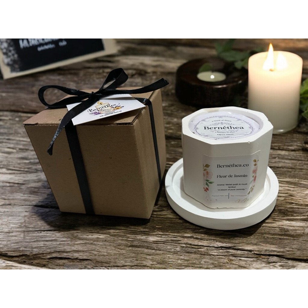 Souvenir Lilin Aromaterapi  palm wax 100% original– Bernéthea | Luxury Gift Wedding 50 pcs | Souveni