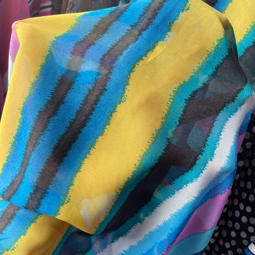 kain ceruty baby doll motif salur premium - kain zara ceruty - kain sifon ceruti pj