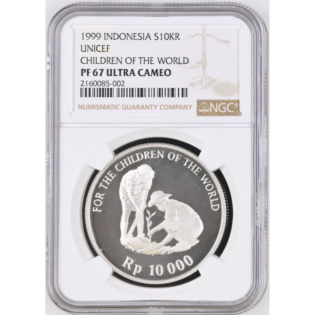 Koin Perak Indonesia Tanam Pohon NGC PF67 Ultra Cameo