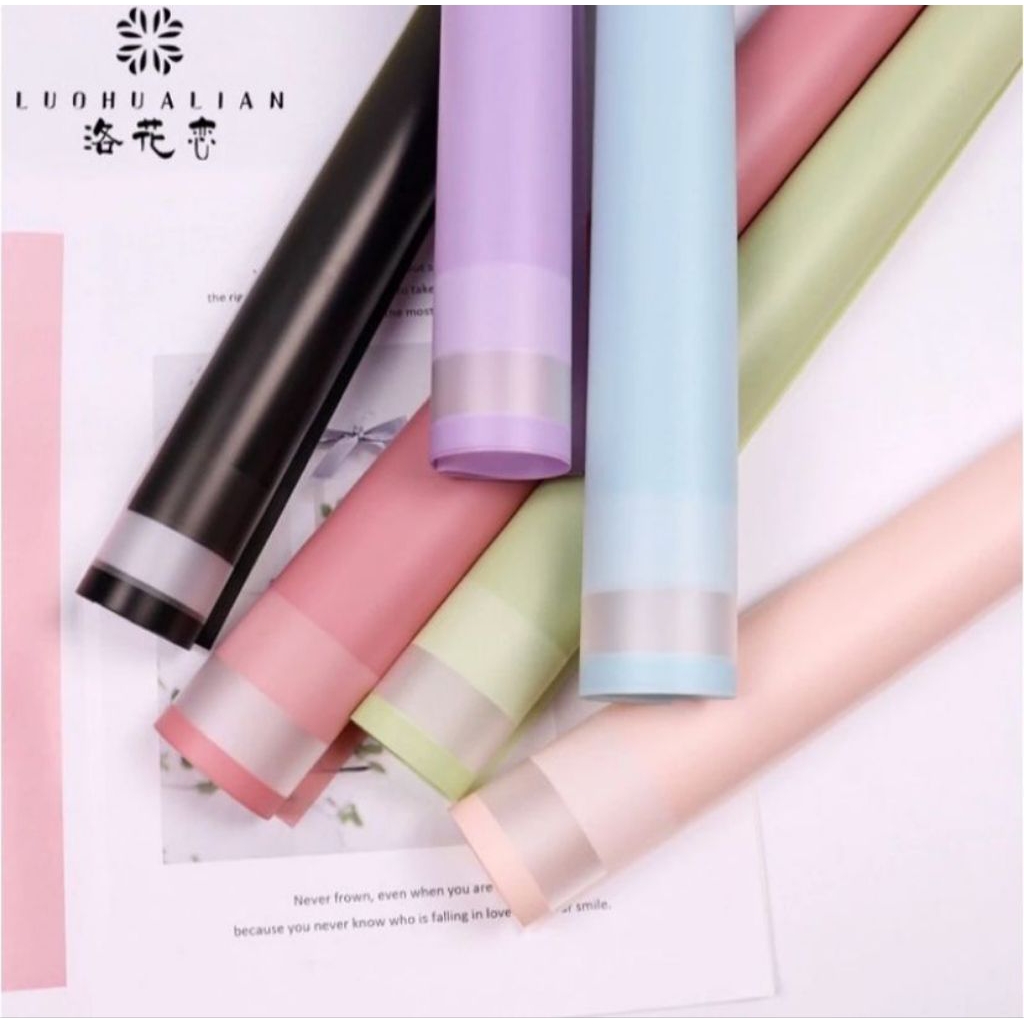 

[5 lembar] cellophane kertas buket frame matte