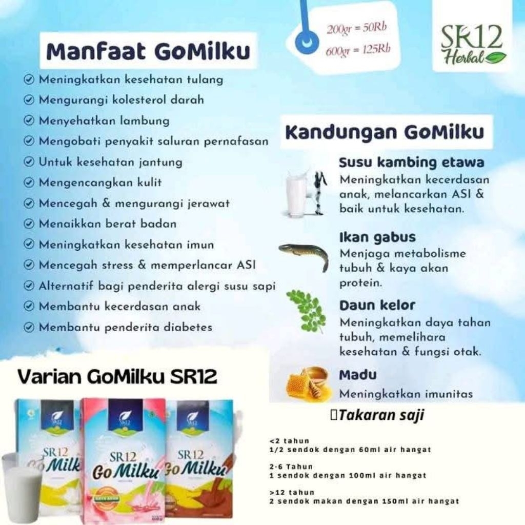 

Susu Etawa GoMilku SR12