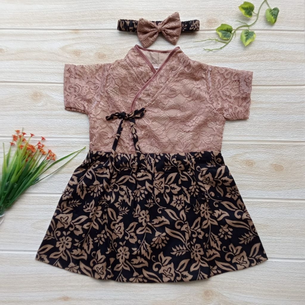Hanbok Anak / Hanbok Batik / Hanbok Brokat warna Mocca