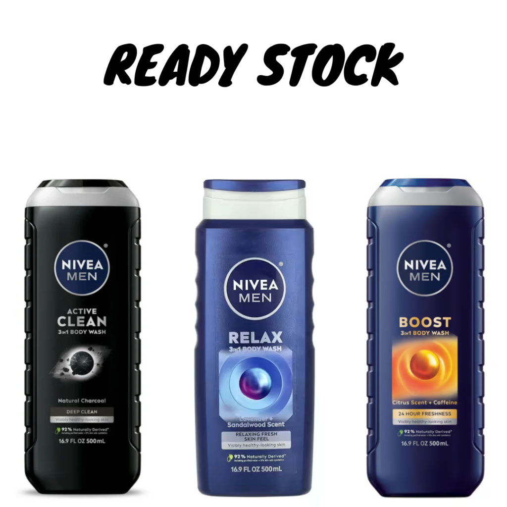Sabun Mandi Cair ORI USA Nivea Men Body Wash Shower Gel 500 ml
