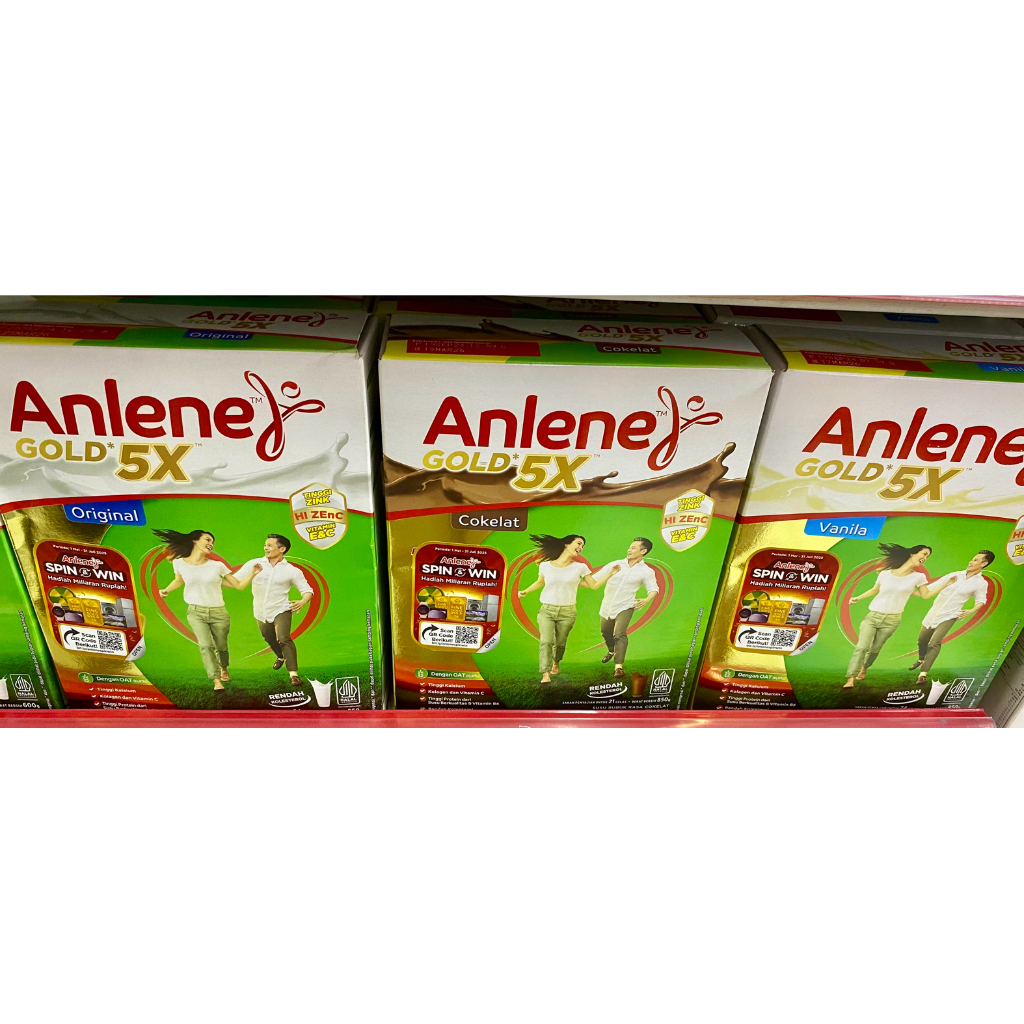 

Anlene Gold 5X Susu Bubuk dewasa tersedia varian Original dan vanila 850 gram