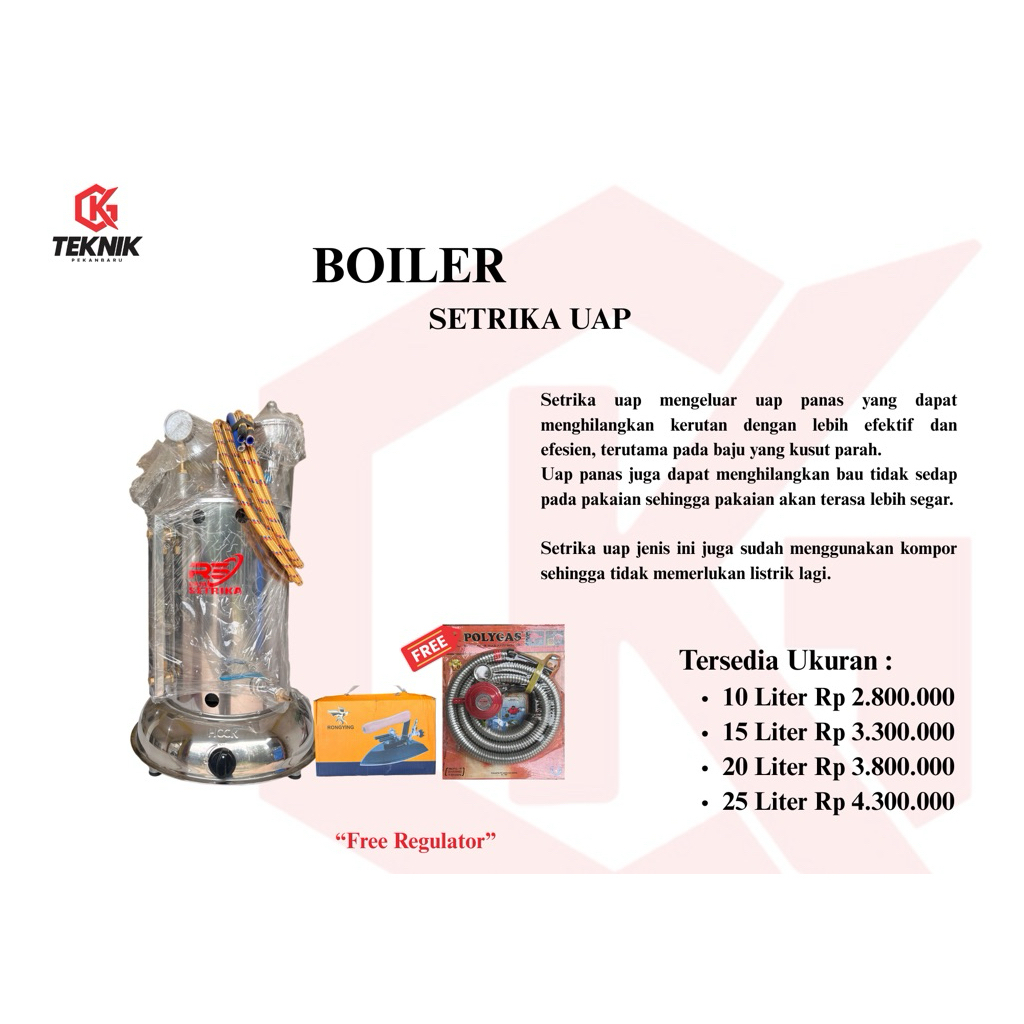 Set Boiler Rajawangi - Boiler Laundry  - Setrika Uap - Boiler Murah