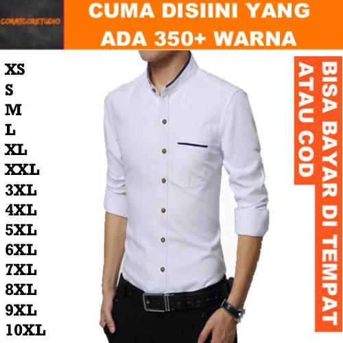 OT FASHION TC87 THE CLOVER 87 CORATCORETUDIO Hem Cowok Kemeja Pria Shanghai Koko Kerah Mandarin Kemk