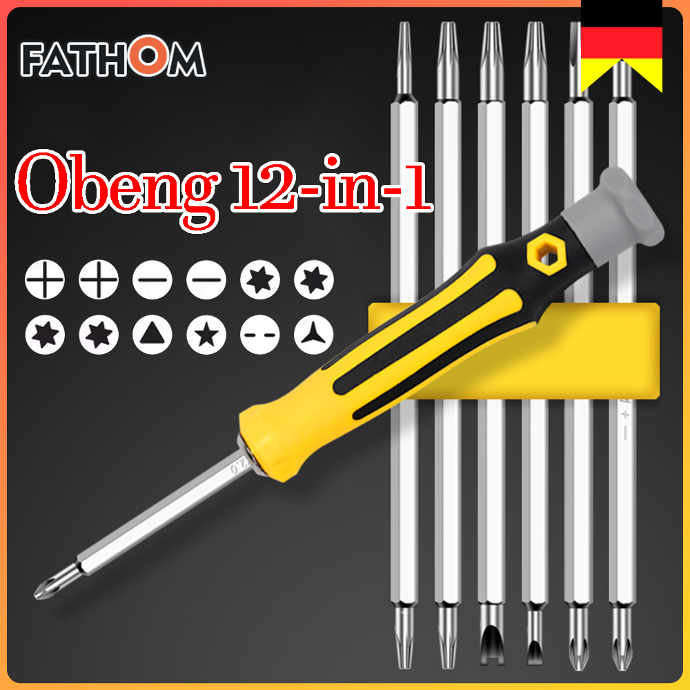 Set Obeng Bentuk Unik Phillips Torx Segitiga Slot Dua Ujung Rumah Tangga Universal Multifungsi Obeng