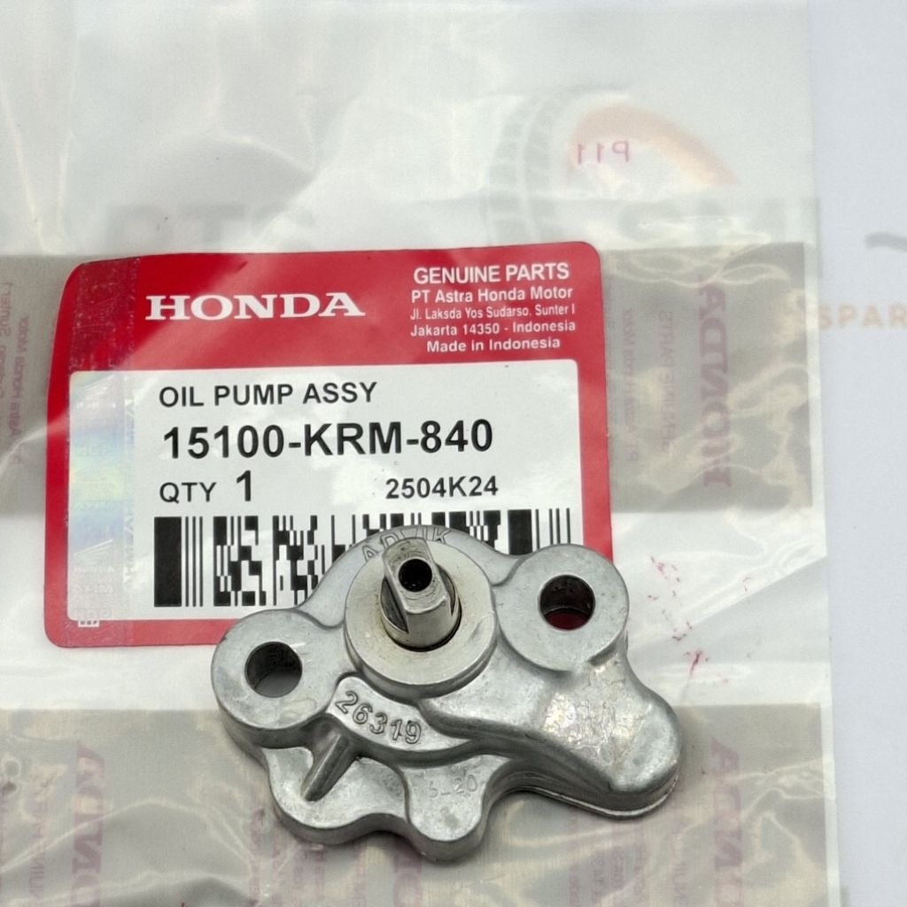 15100-KRM-840 GIGI GEAR COMP OIL PUMP POMPA OLI ONLY
