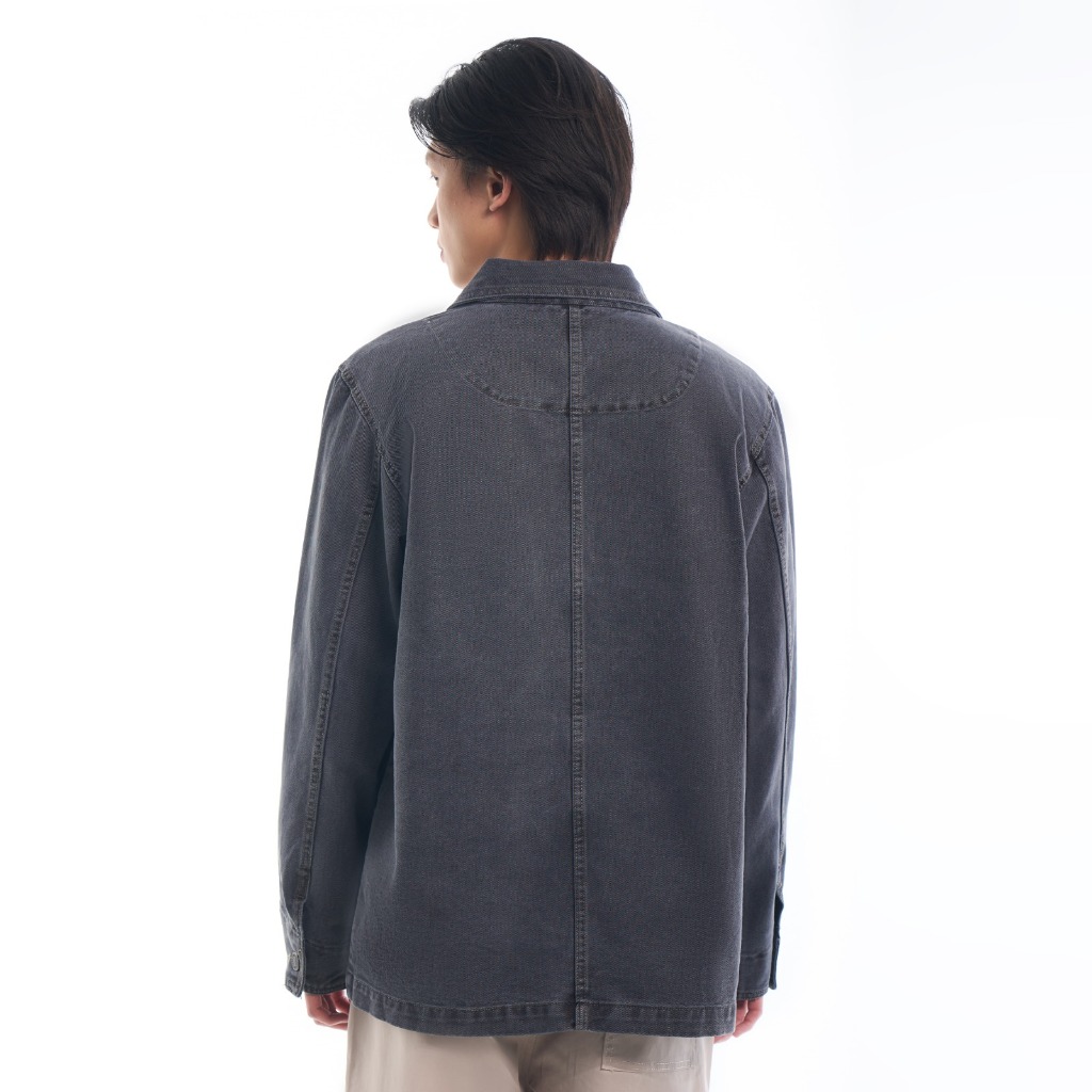M231 Shift Jaket Denim Pria Dark Grey 0998B