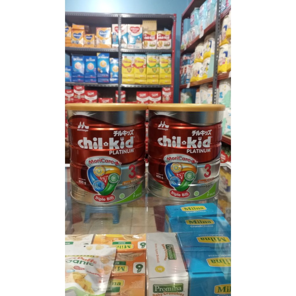 

Morinaga Chil-Kid Platinum tahap 3 usia 1-3 tahun Rasa Madu netto 800 gram
