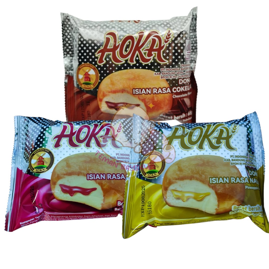 

Aoka Donat 65gr Roti Donut Isian Coklat Strawberry Nanas Lumer Kue Chocolate Donut