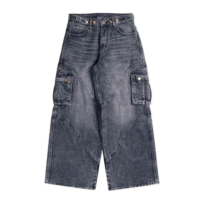 Pluviophile - Celana Cargo Baggy Jeans Meta - Madness Mind Series Murah