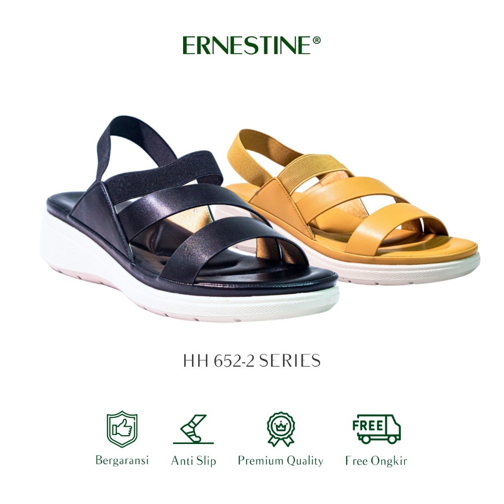 [BUY 1 GET 1 FREE] Sandal Wanita Casual Type HH 652-2 (tinggi sandal 3cm) Ernestine Collection
