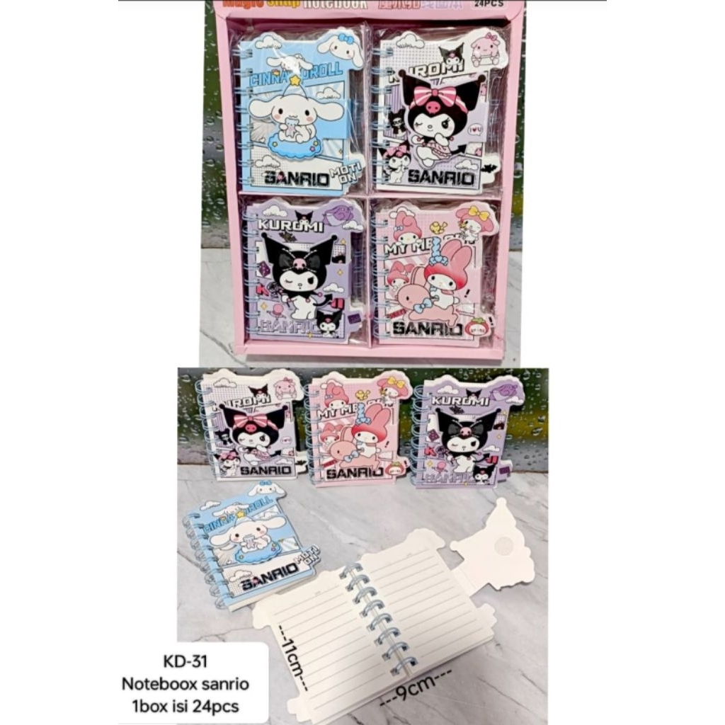 

1 BOX NOTEBOOK SANRIO ISI 24