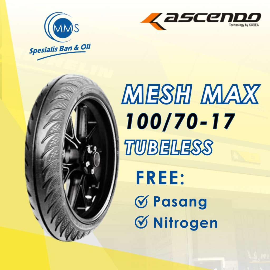 Ban Motor ASCENDO MESH MAX Ring 17 100/70-17 Tubeless