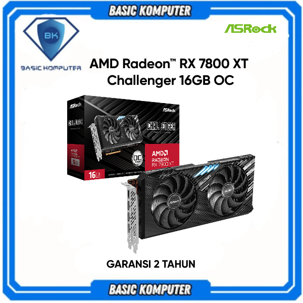 Vga Asrock AMD Radeon RX 7800 XT Challenger 16GB - RX7800XT