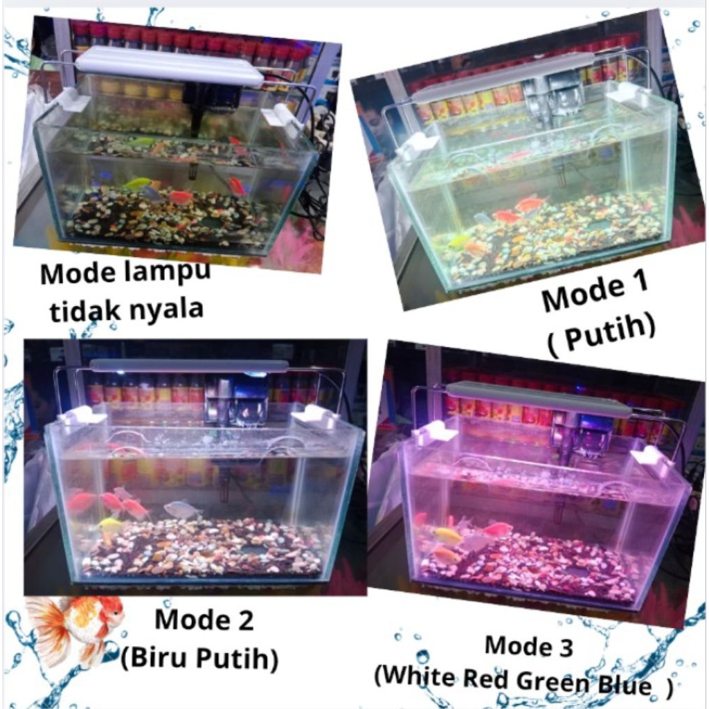 LAMPU KANDILA PRO SX 400 3 MODE CAHAYA LED AQUARIUM CHANGE COLOR