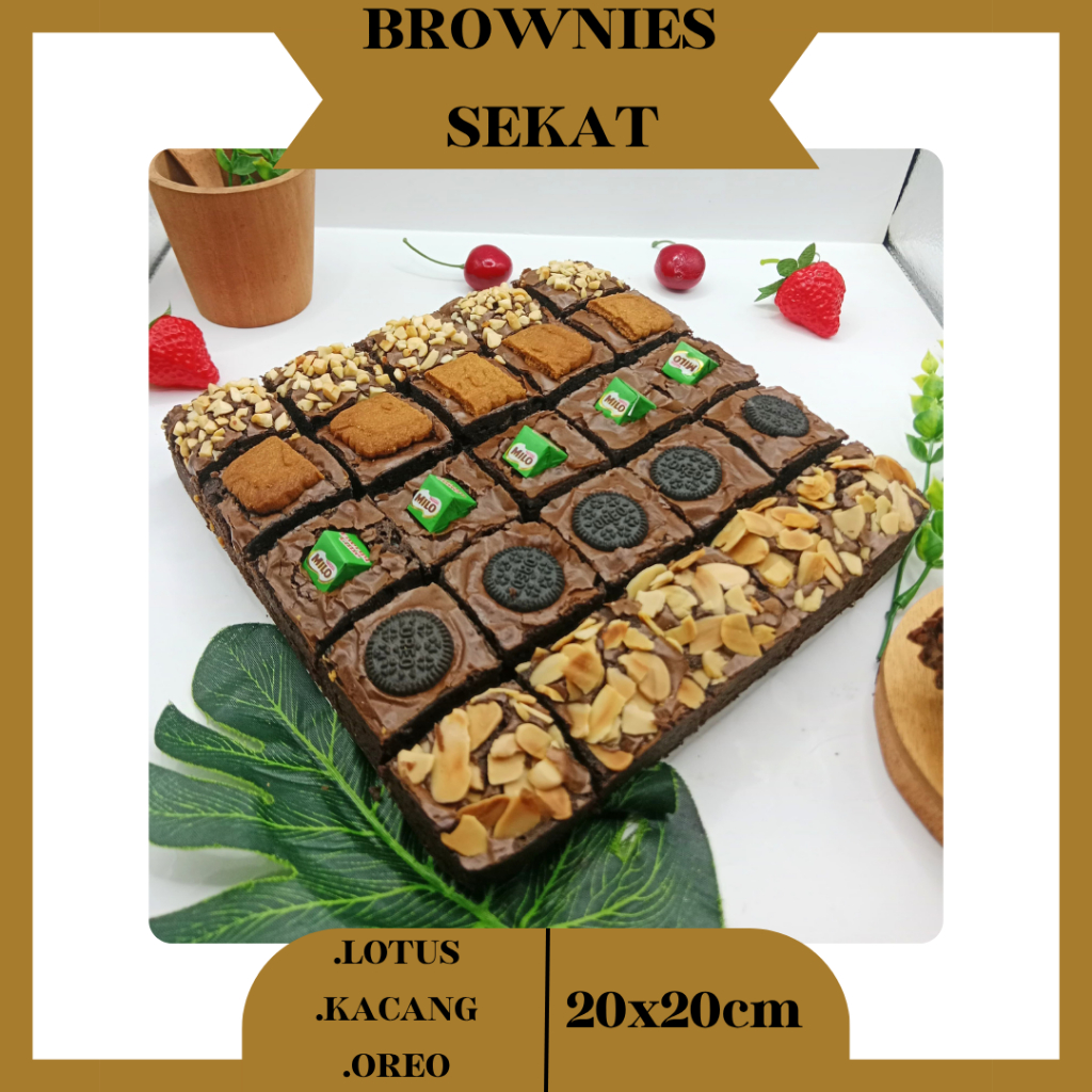 

Brownies Panggang Sekat 9 / Brownies Fudgy sekat 18 / Brownies Shiny Crust sekat 25