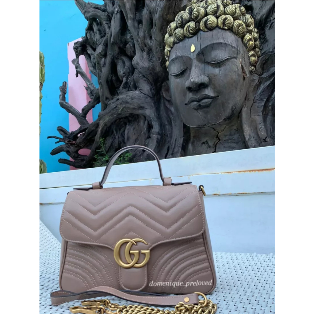 PRELOVED TAS BRANDED 2 Gucci GG Marmont Small Top Handle Bag