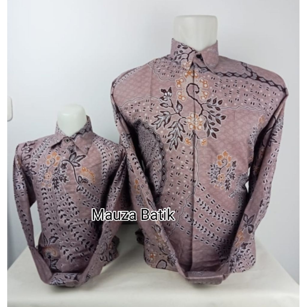 Salem, , Kemeja Batik Couple Ayah Dan Anak, Pakai Lapisan Furing Hero, Anak Tak Pakai, Kemeja Batik 