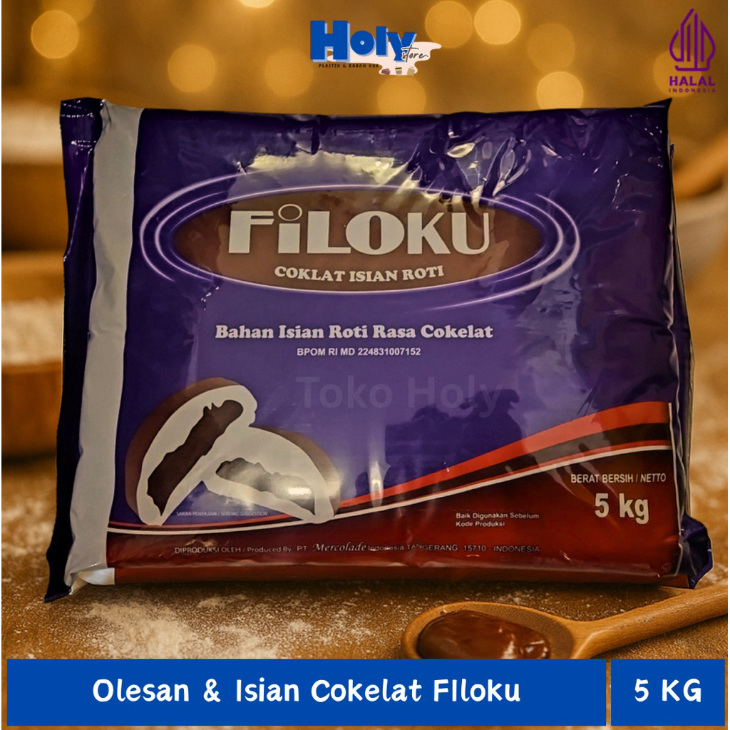 

Selai Isian Coklat Filoku 5 Kg – Cokelat Kental & Lumer, Cocok untuk Roti, Kue, Donat
