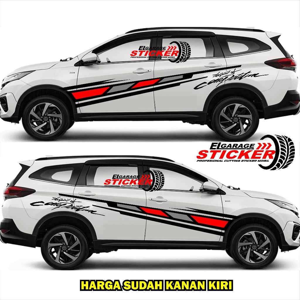 stiker mobil new rush stiker cutting mobil body samping mobil new rush terios 02