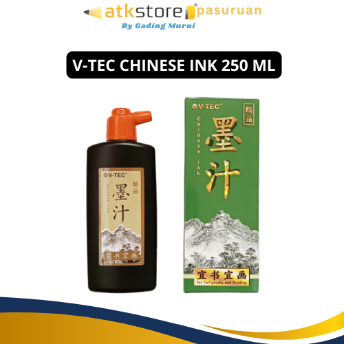 

V-Tec Tinta China Isi 250 ml / Chinese Ink / Tinta Kaligrafi / Tinta Cina