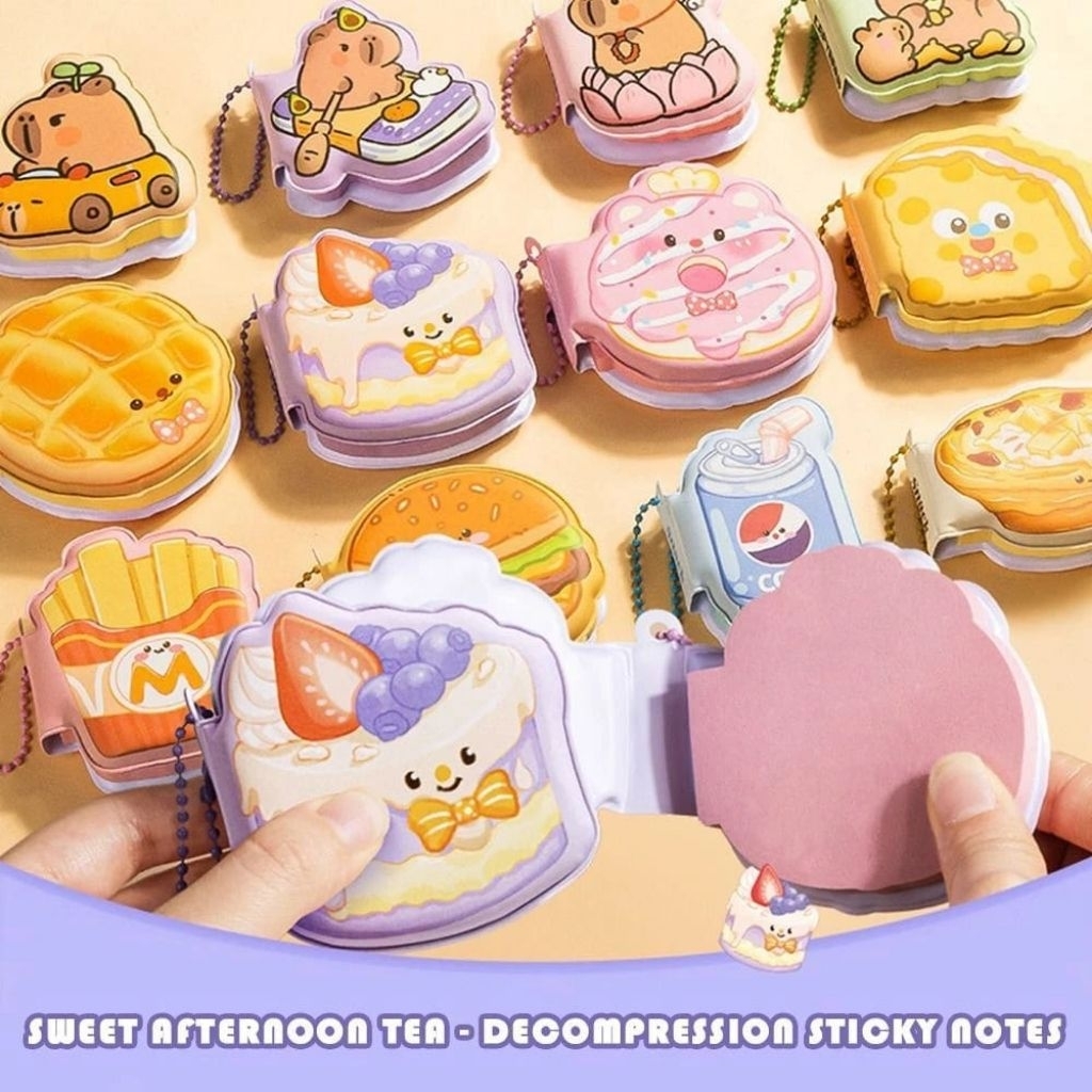 

Decompression Sticky Notes sweet afternoon tea Notes Squishy Mini