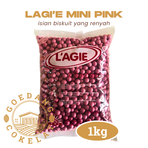 

LAGIE MINI PINK 1KG – COKELAT ISI BISKUIT RENYAH | BALUTAN GULA MANIS WARNA PINK