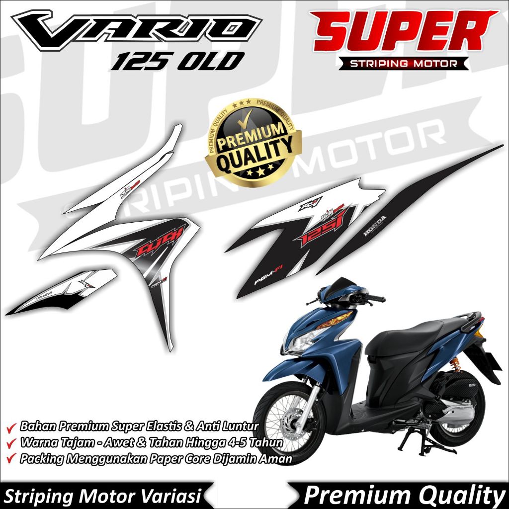 Stiker Vario 125 Old Anti Luntur keren Striping Vario 125 Old Striping Honda Vario 125 OLD Click