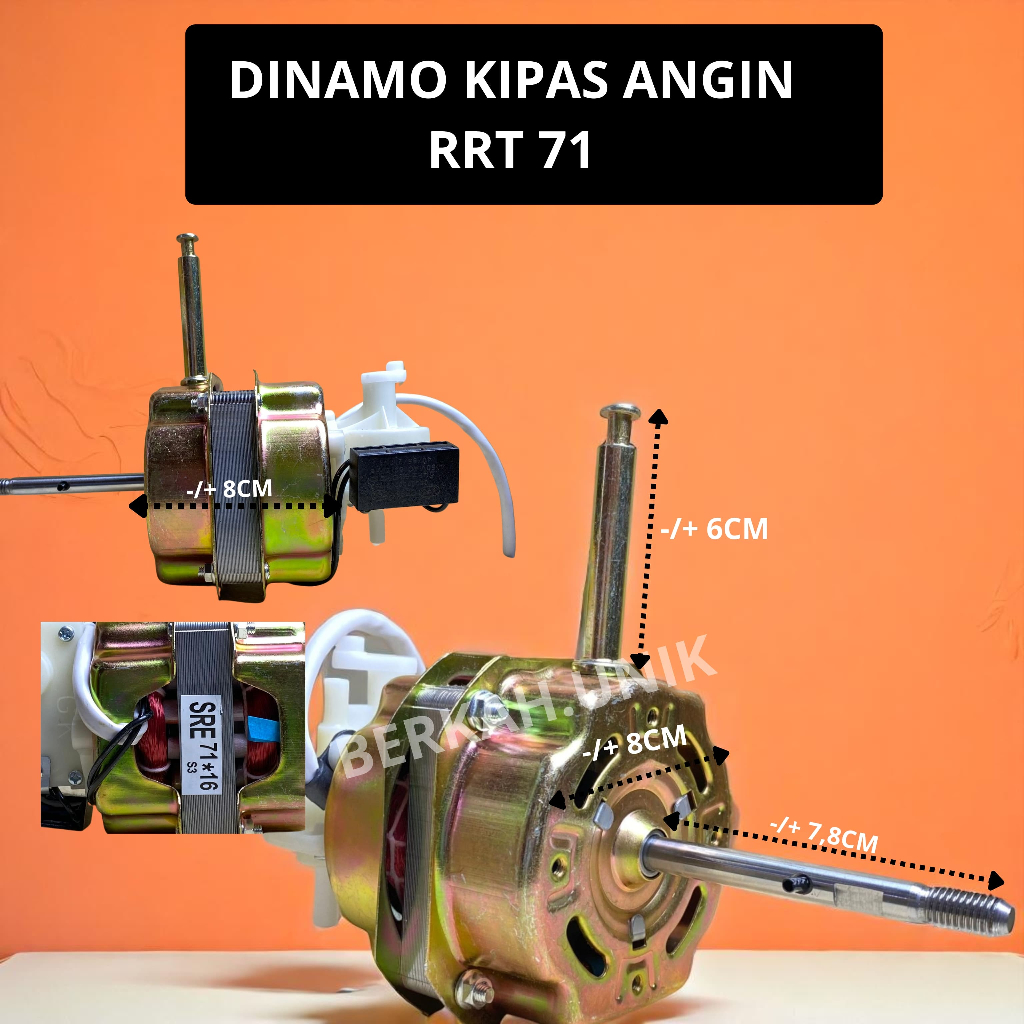 [ALS] Dinamo RRT 71 - Dinamo Kipas Angin GMC 71X16 RRT - Kompatibel untuk Kipas Sanex 16 Inch - Spar