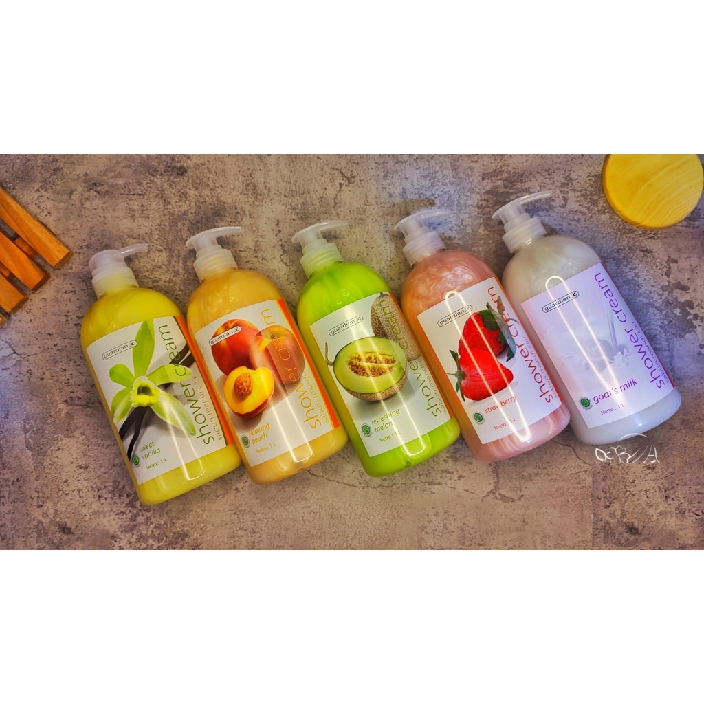 Sabun Mandi / Shower Cream Guardian Body Wash 1000 Ml Moisturising, Cucumber & Aloe Vera, Cherry Blo