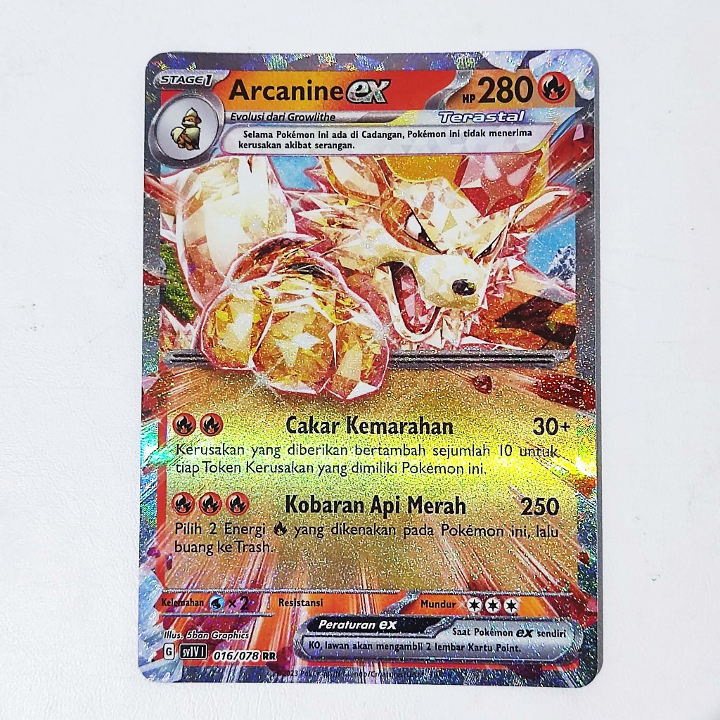Arcanine ex RR 016/078 SV1V - Kartu Pokemon Indonesia