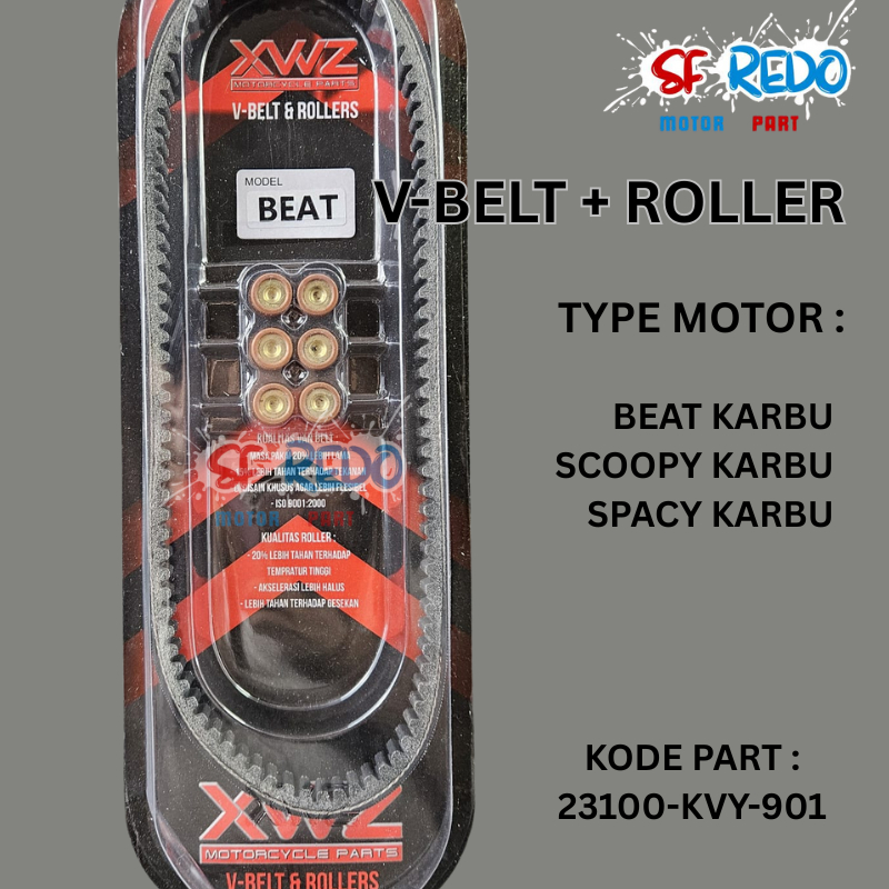 VANBELT V-BELT V BELT FANBEL BEAT KARBU SCOOPY KARBU SPACY KARBU KVY + ROLLER XWZ