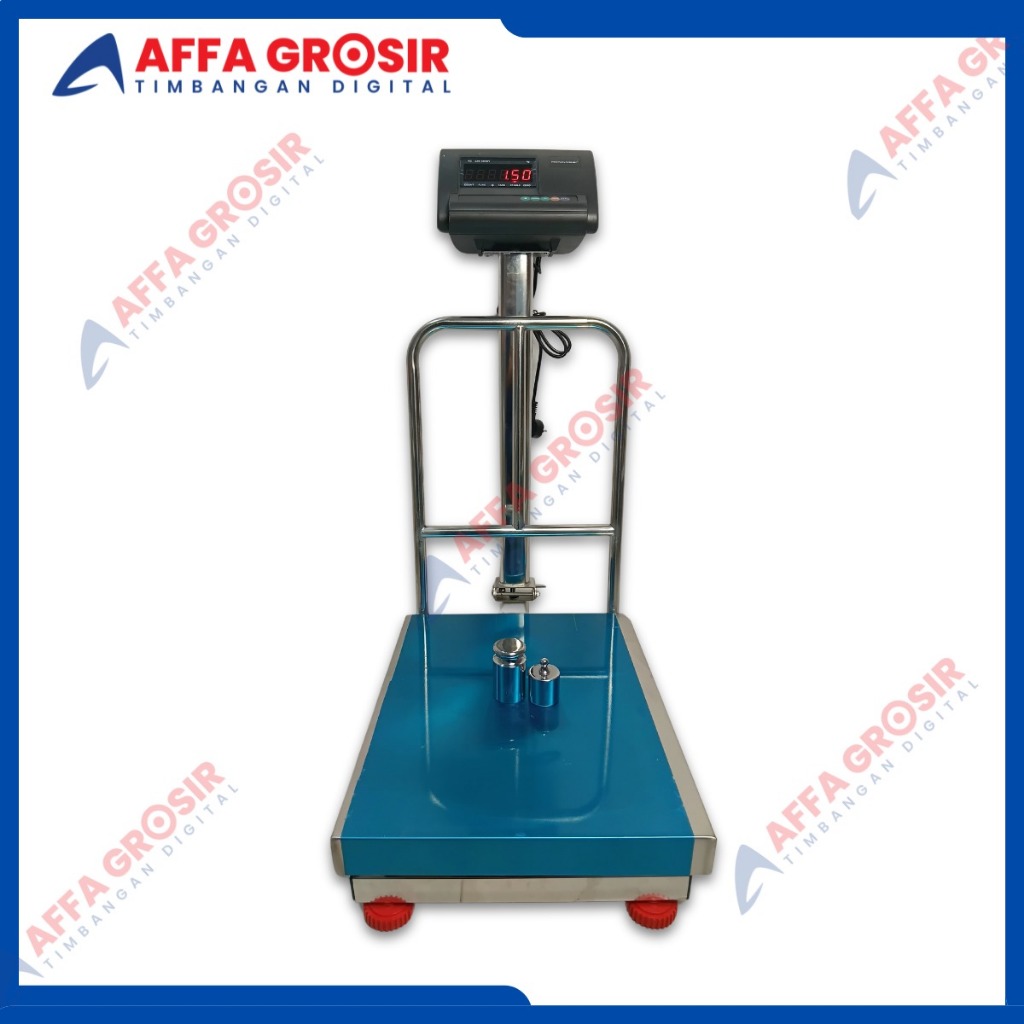 Timbangan Duduk Digital Stainless A12E 150Kg Timbangan Ayam dan Ikan Basah Plat 40x50cm Renkmhe