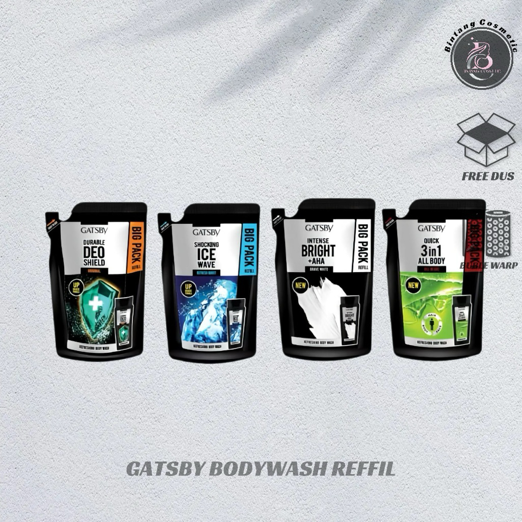 Gatsby Refreshing Body Wash 450 ml , Sabun Mandi Cair Gatsby
