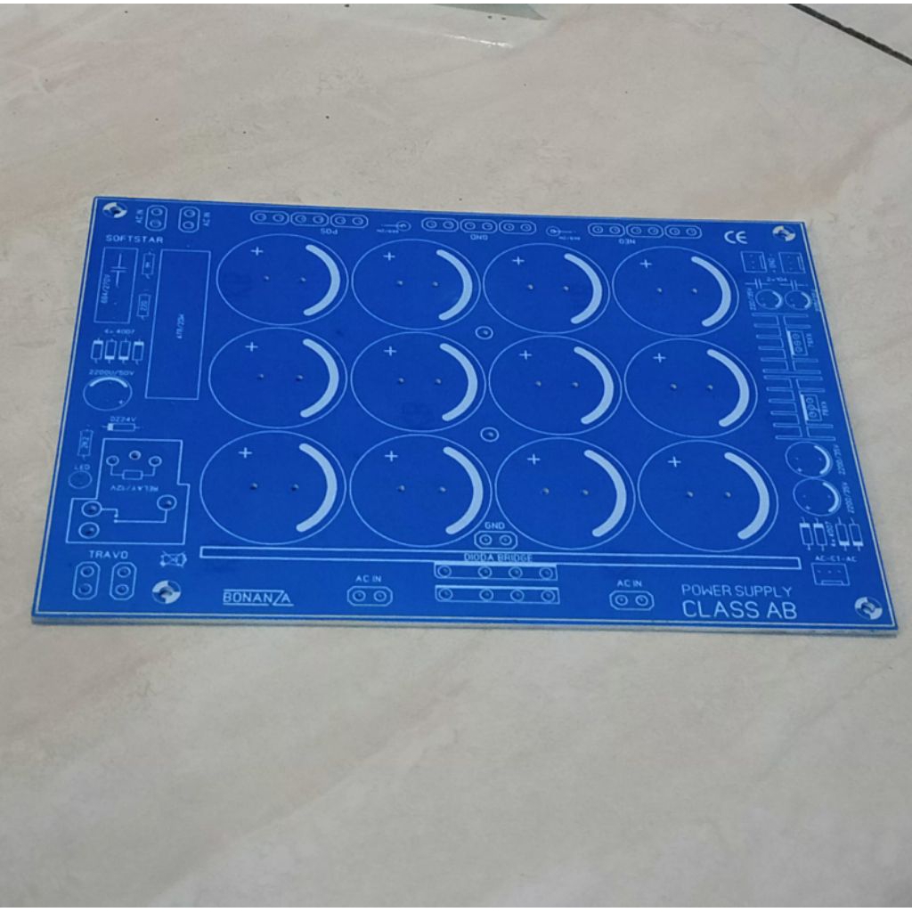 PCB PSU Class H & Class AB 12 Elko PCB Power Supply 12 Elko