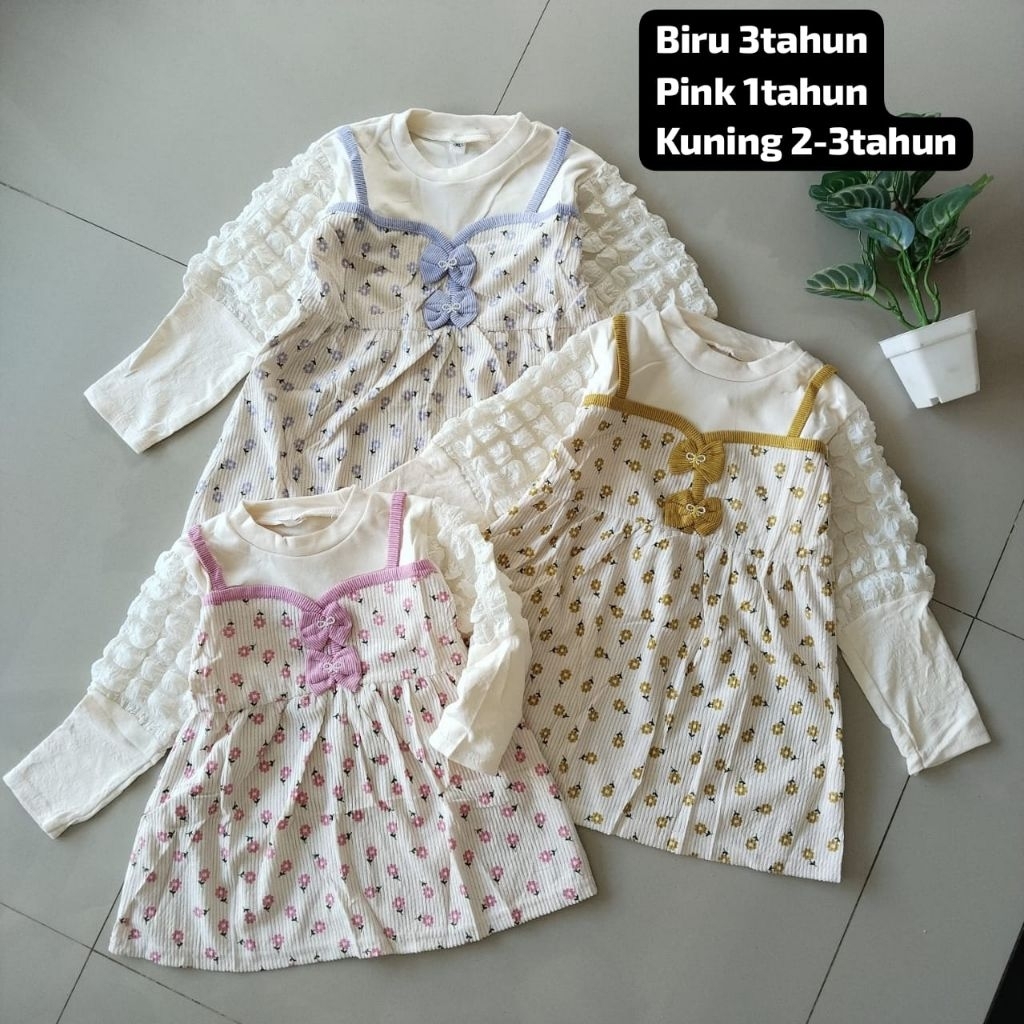 Dress anak import 1-3tahun