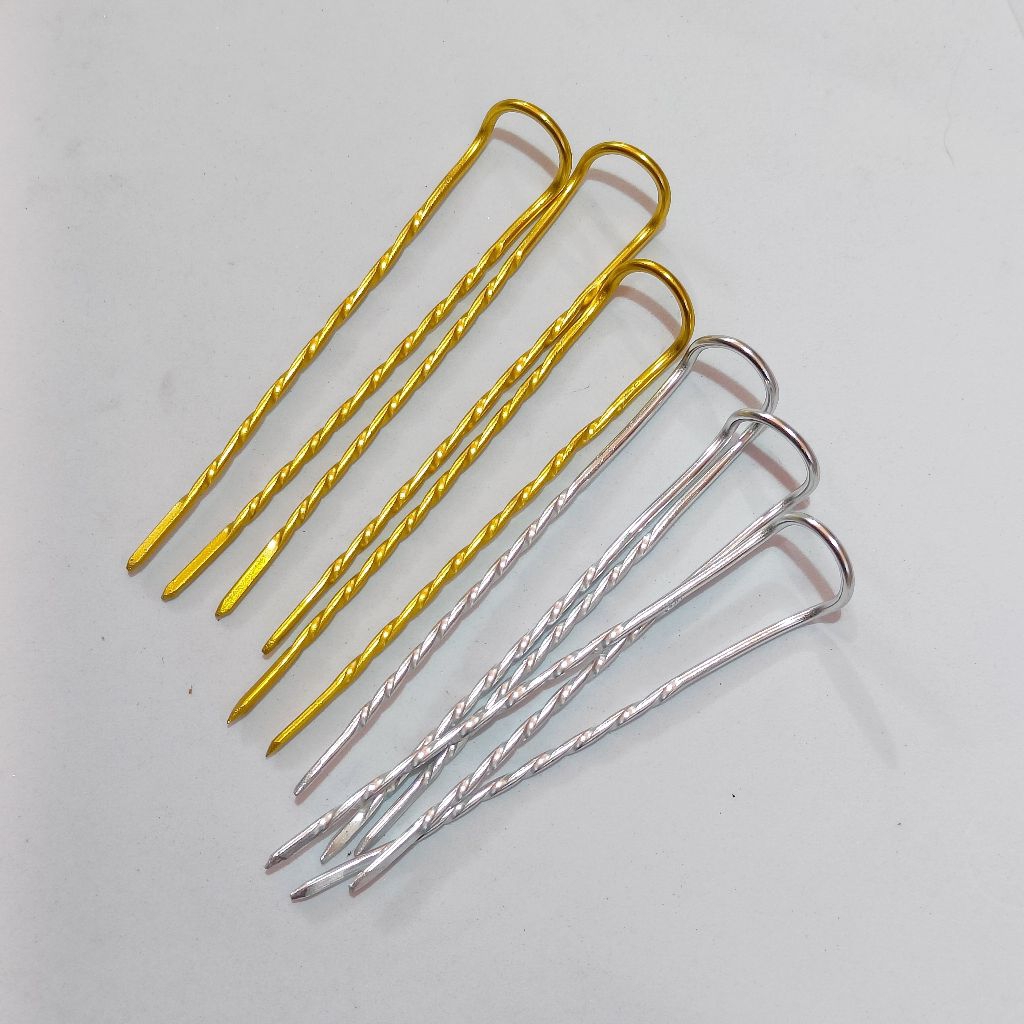 tusuk konde polos isi 3pc / tusuk konde saja / tusuk konde emas / tusuk konde silver