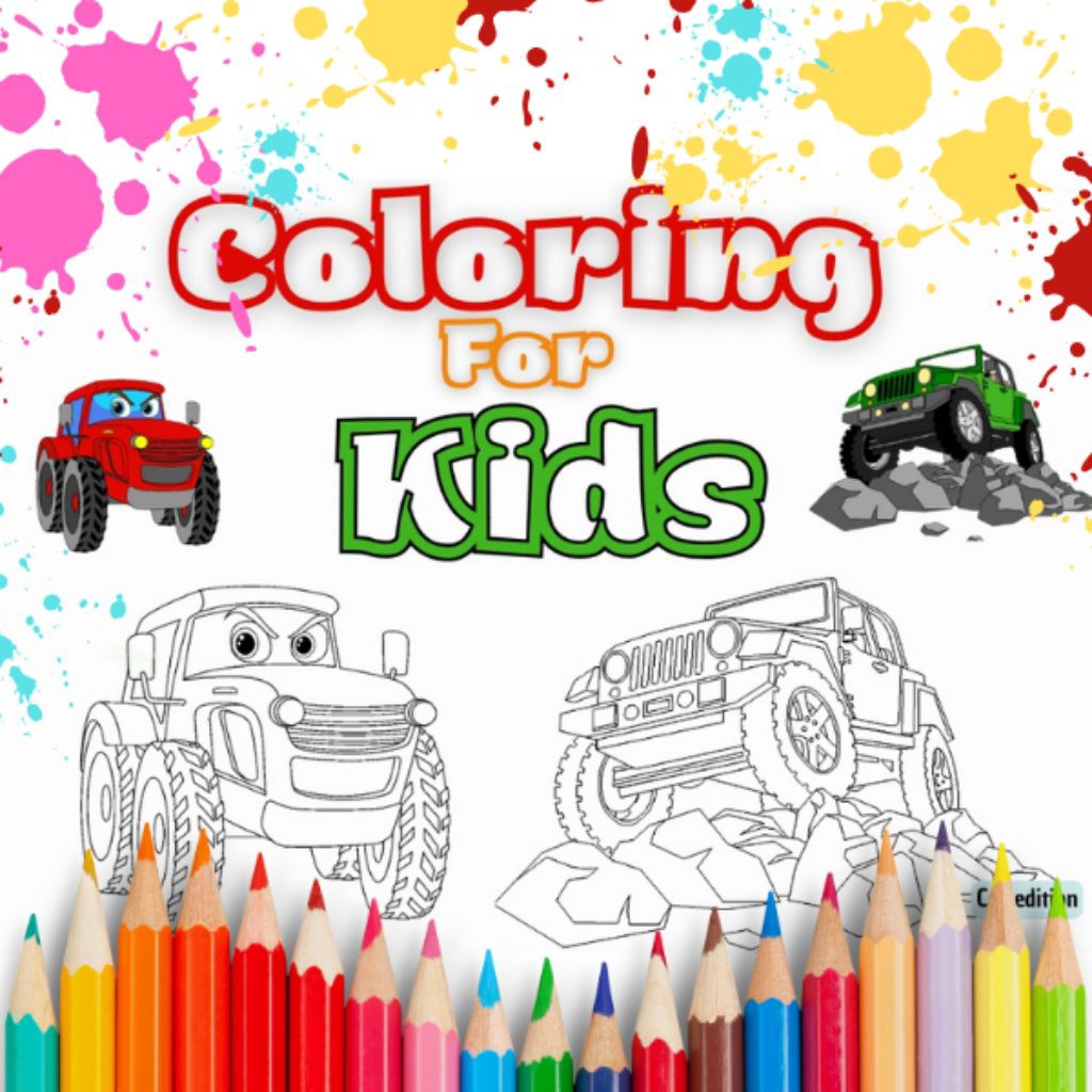 MEWARNAI GAMBAR EDISI KENDARAAN KARTUN