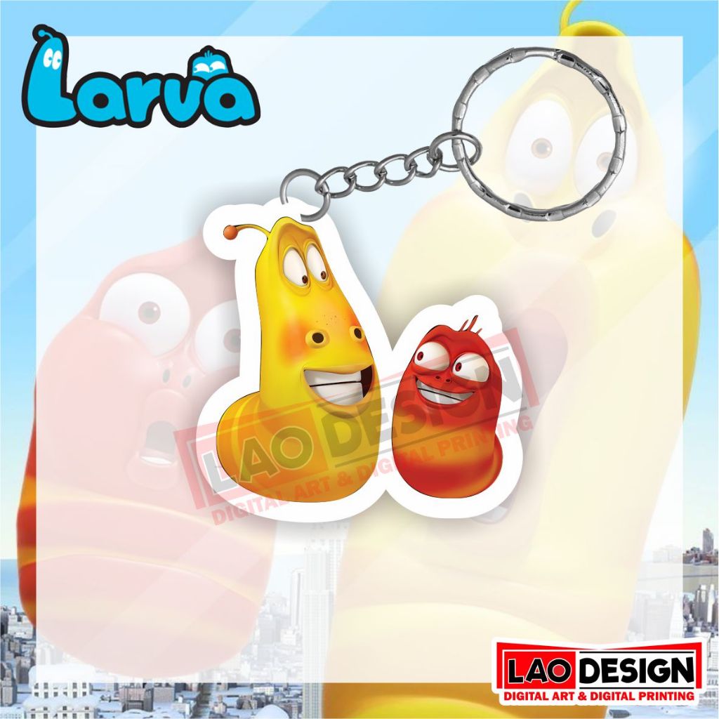 Gantungan Kunci LARVA - Gantungan Kunci Anime - Keychain Chibi - Gantungan Kunci Chibi -Gantungan Ku